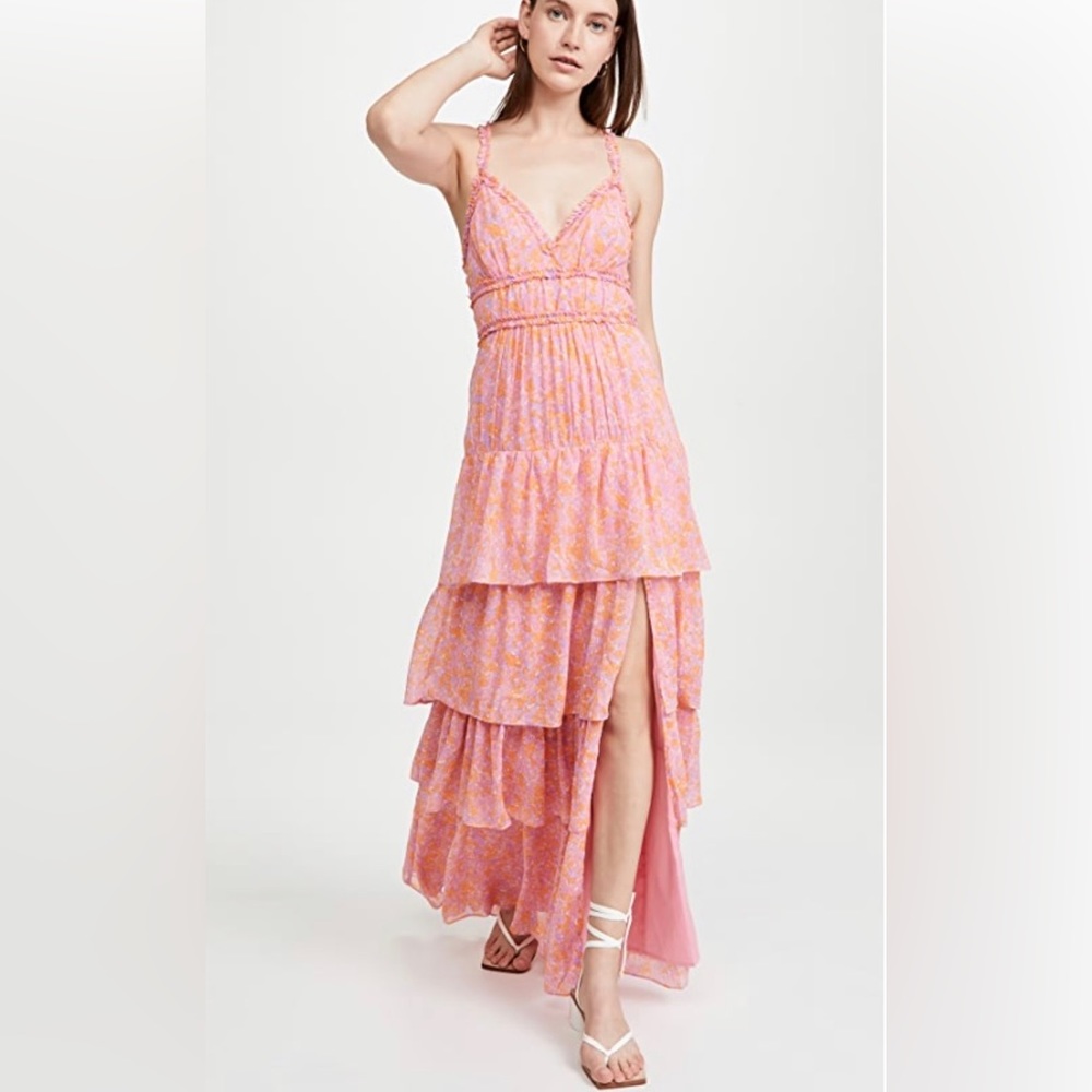 Likely Athena Maxi Dress in Pink Print, Size: 4